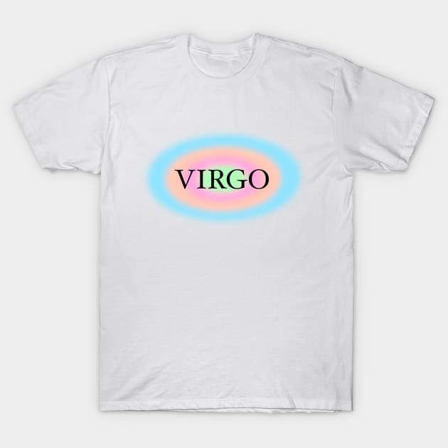 Glowing Aura Virgo Zodiac Sign T-Shirt by Scarlett Blue